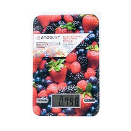  Весы кухонные электронные Endever Skyline KS-528, рисунок Ягоды, вес от 2 г до 5 кг, закаленное стекло повышенной прочности, автоматическое отключение 