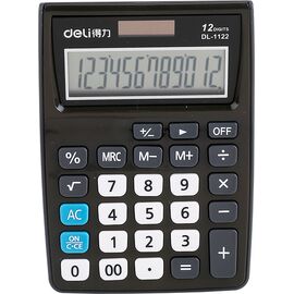  Калькулятор настольный Deli E1122/GREY серый 12-разр. 