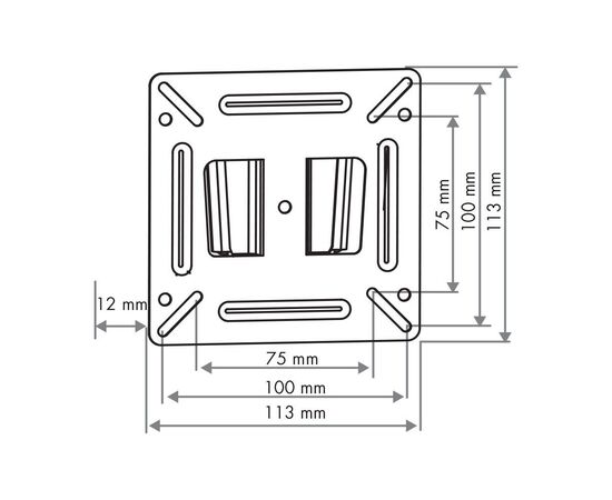  15"-32" Кронштейн Arm media LCD-01 black Фиксированный max 15 кг. 0 ст св., от ст. 12 мм., max VESA 100x100 мм. 